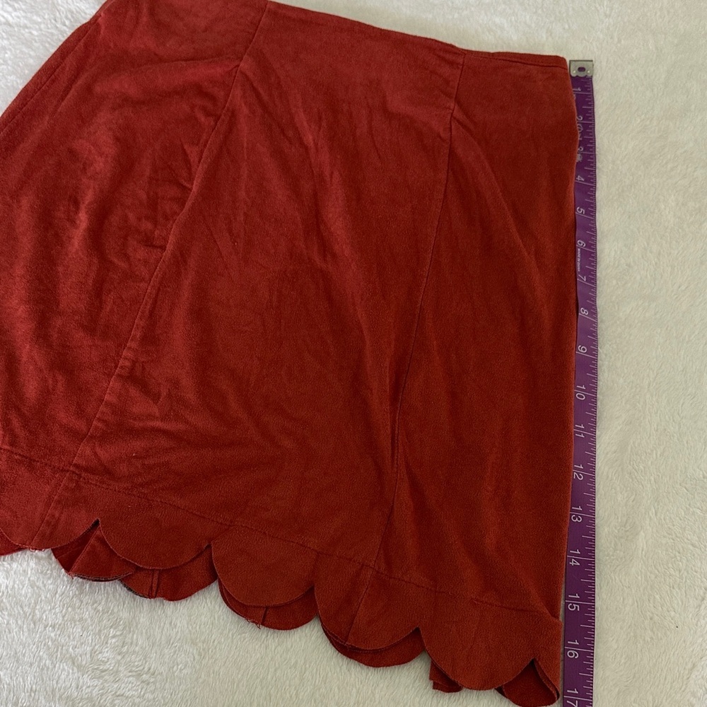 Altar’d State Button-Front Scallop Hem Skirt - Picture 6 of 7